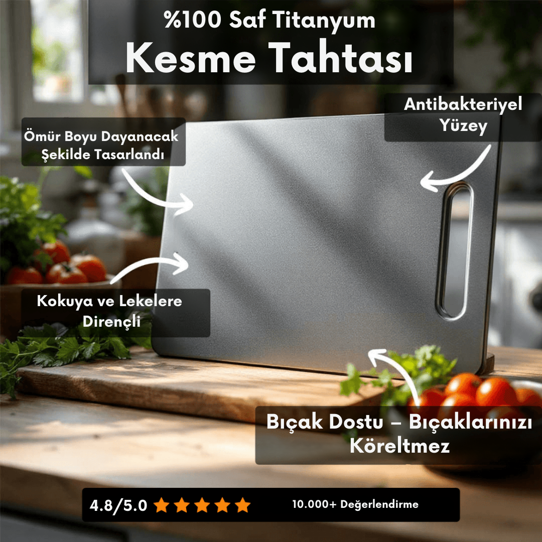 TitanChef™ 100% Titanyum Kesme Tahtası